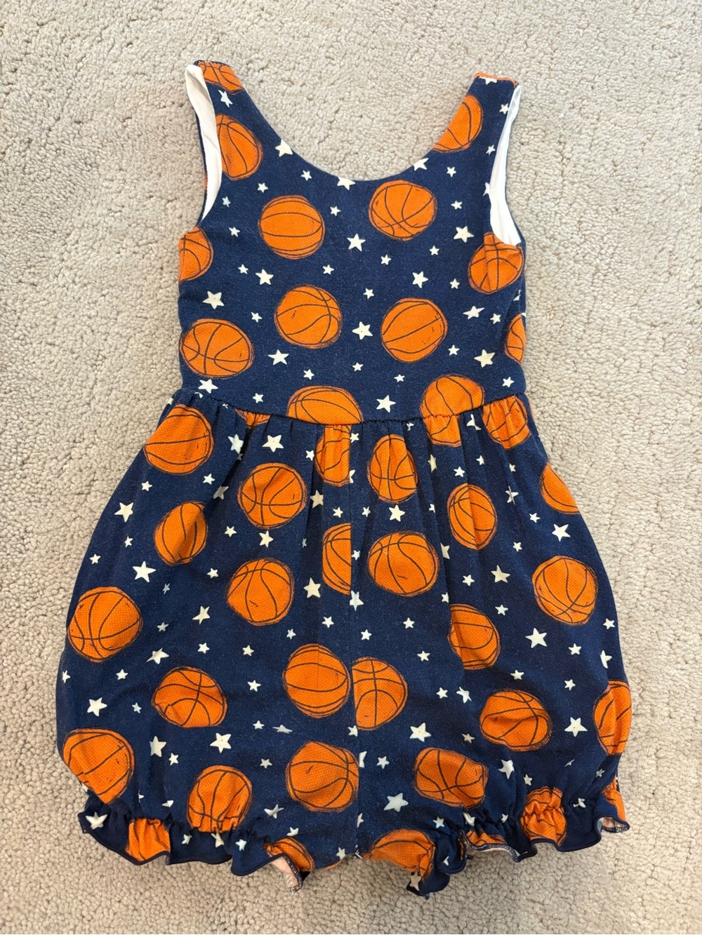 SweetHoney Baby Girl’s Navy Basketball Romper Bubble 18 months Sweet Honey